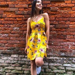 Yellow Floral Dress